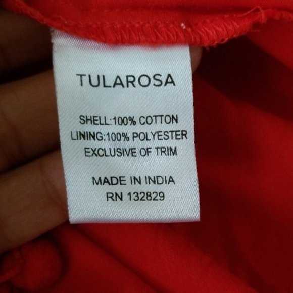 Tularosa Clayton Lace Crochet Dress Cayenne Red - Picture 11 of 12